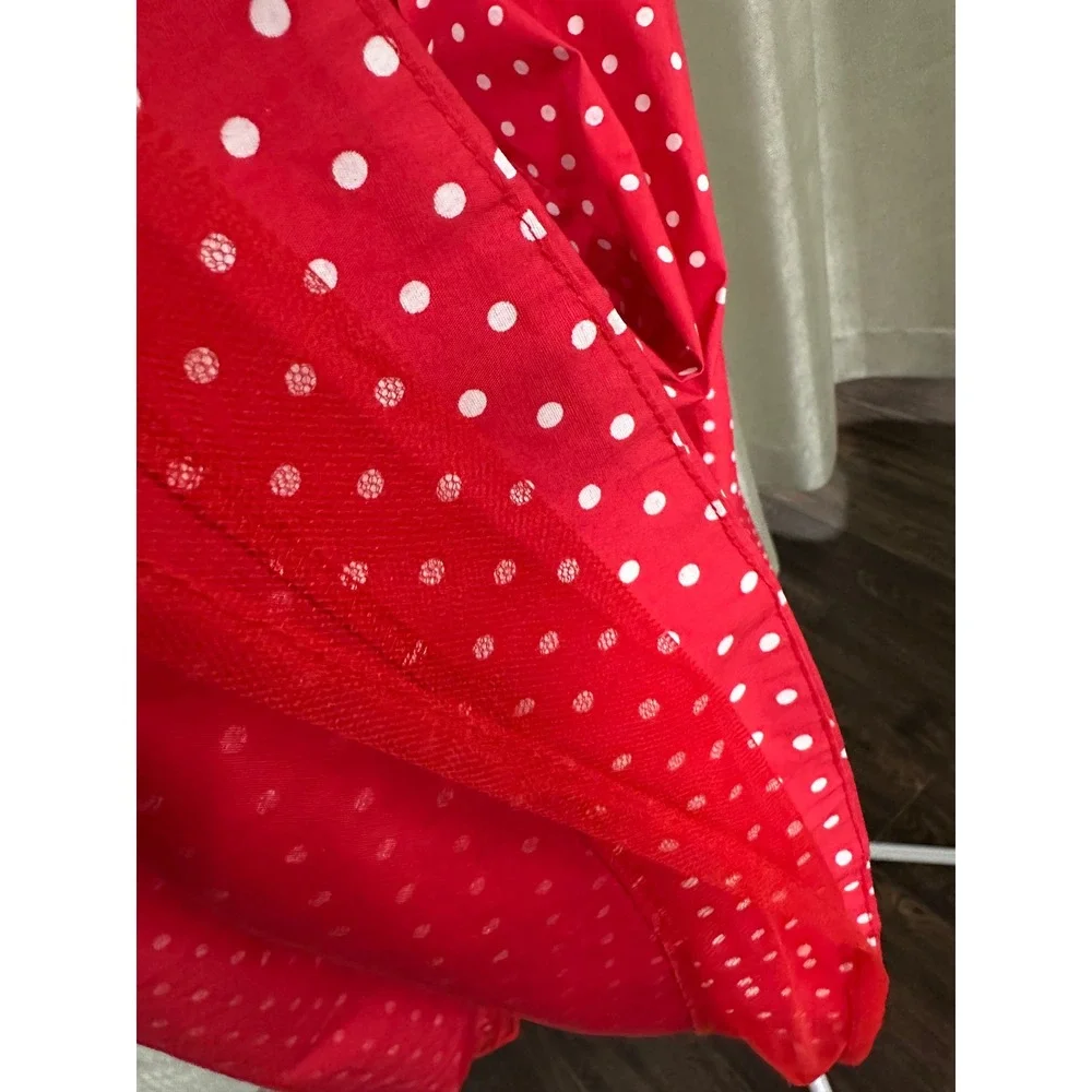 MUXXN Retro 1950s Red Polka Dot Rockabilly Swing Dress - Size M (US 8) - Picture 5 of 6